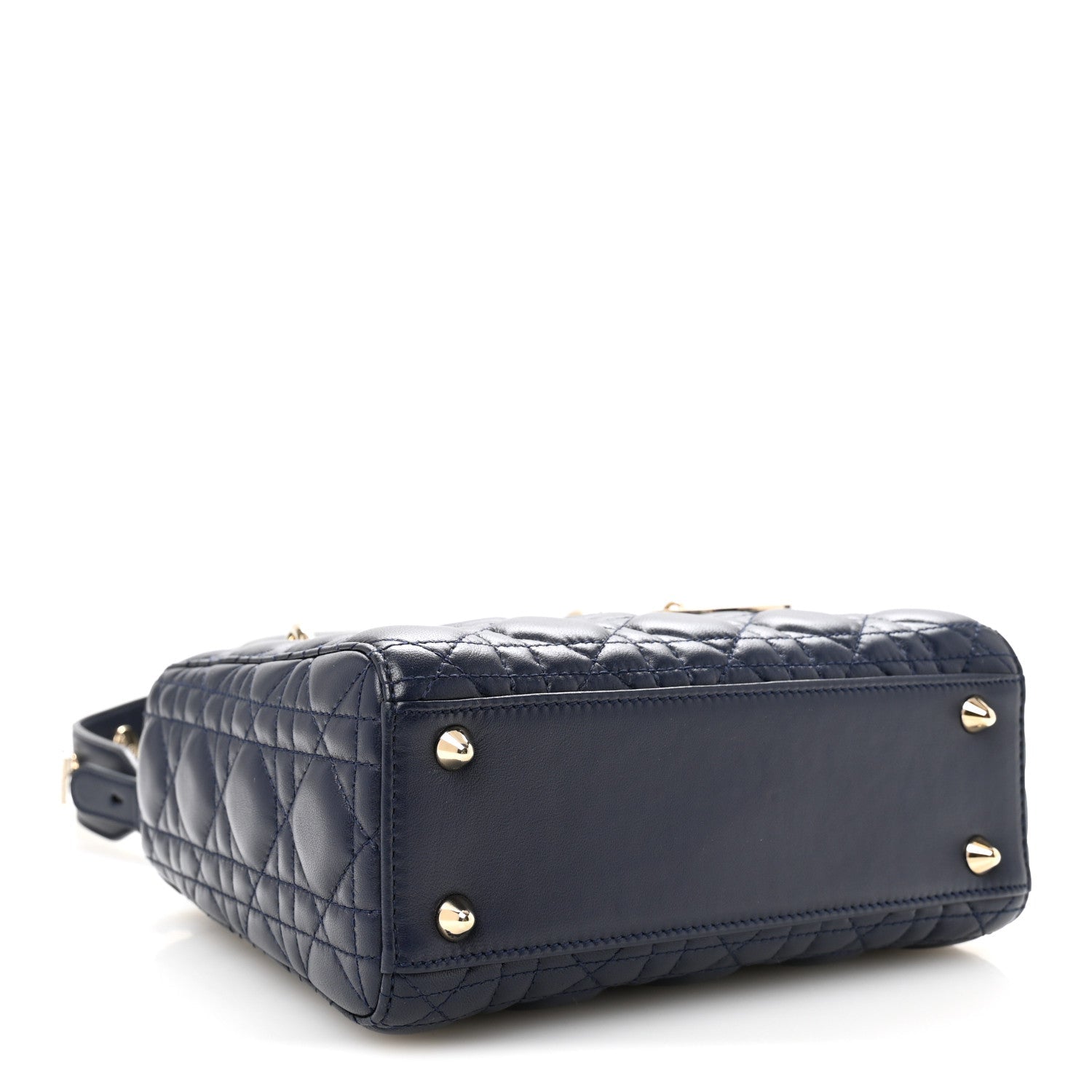 Lambskin Cannage Small Lucky Badges My Lady Dior Navy
