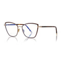 Tom Ford Eyeglasses Square Full Rim, Black Enamel Frame and Clear Demo Lenses Lens FT5740-B001
