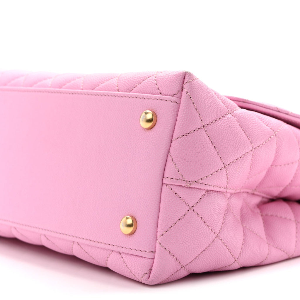Caviar Quilted Small Coco Chain Handle Flap Lilac