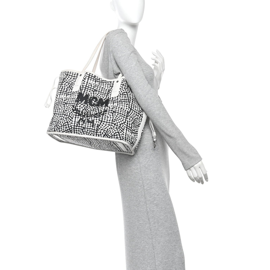 Visetos Medium Liz Reversible Shopper Tote White