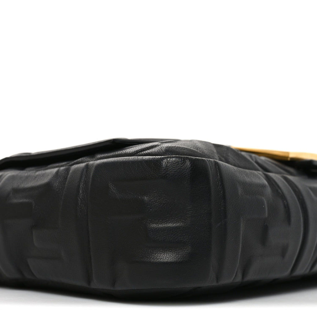 Nappa FF 1974 Embossed Baguette Black