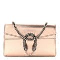 Metallic Calfskin Super Mini Dionysus Shoulder Bag Rose Gold