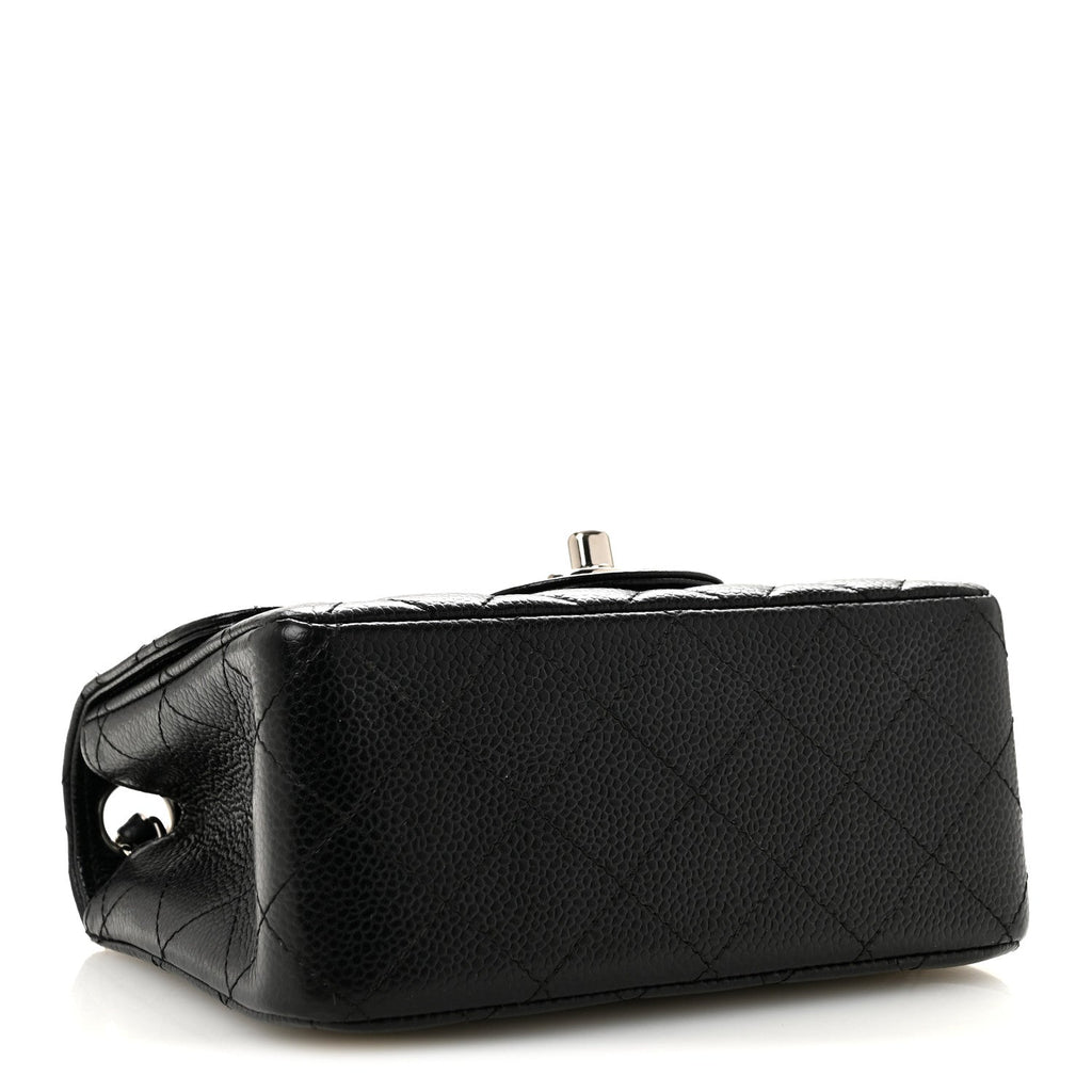 Caviar Quilted Mini Square Flap Black