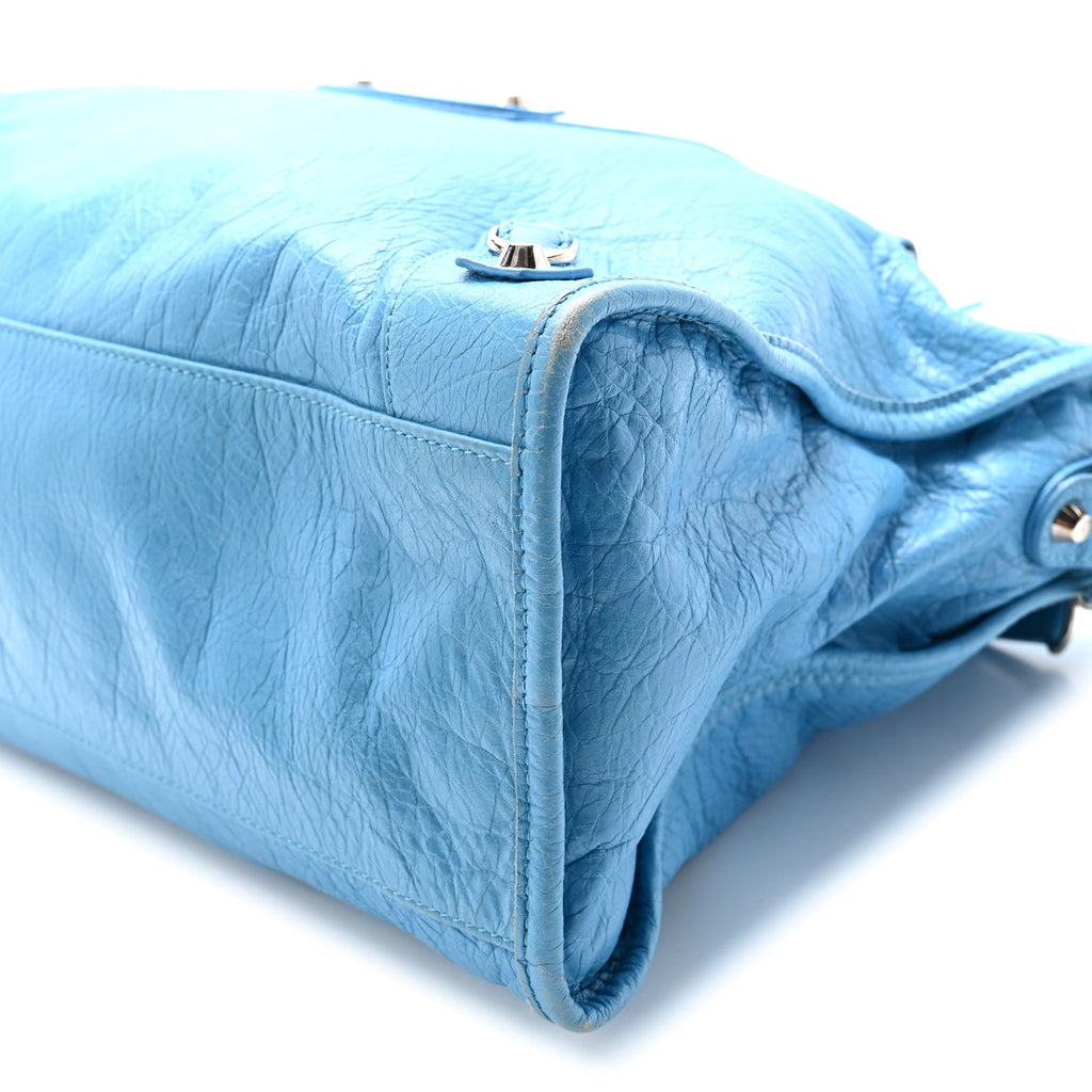 Agneau Classic Silver Hardware City Bleu Azur Clair