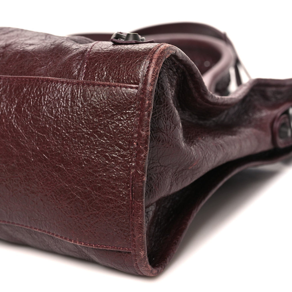 Agneau Classic Hardware Medium Le City Dark Burgundy