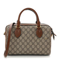 GG Supreme Monogram Cuoio Toscano Small Boston Beige Ebony Cuir