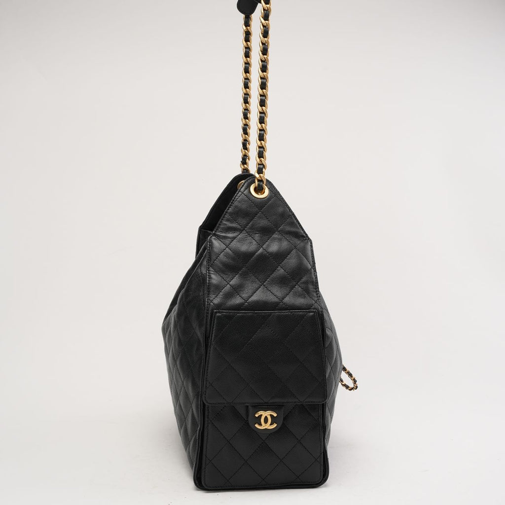 Chanel 25 Medium Grained Calfskin & Gold-Tone Black 2025