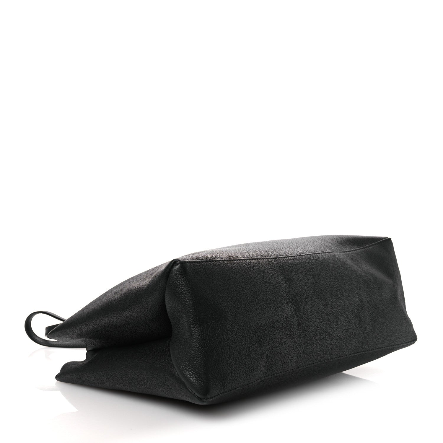 Grained Calfskin Lockme Shopper Black