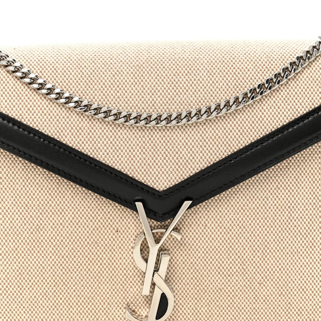 Canvas Calfskin Classic Monogram Cassandra Natural Black