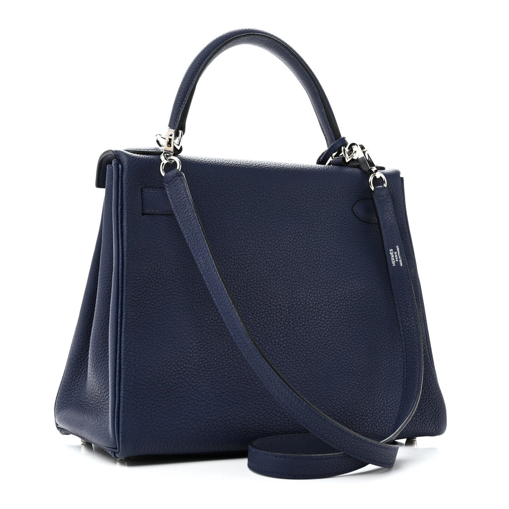 Togo Kelly Retourne 28 Bleu Saphir