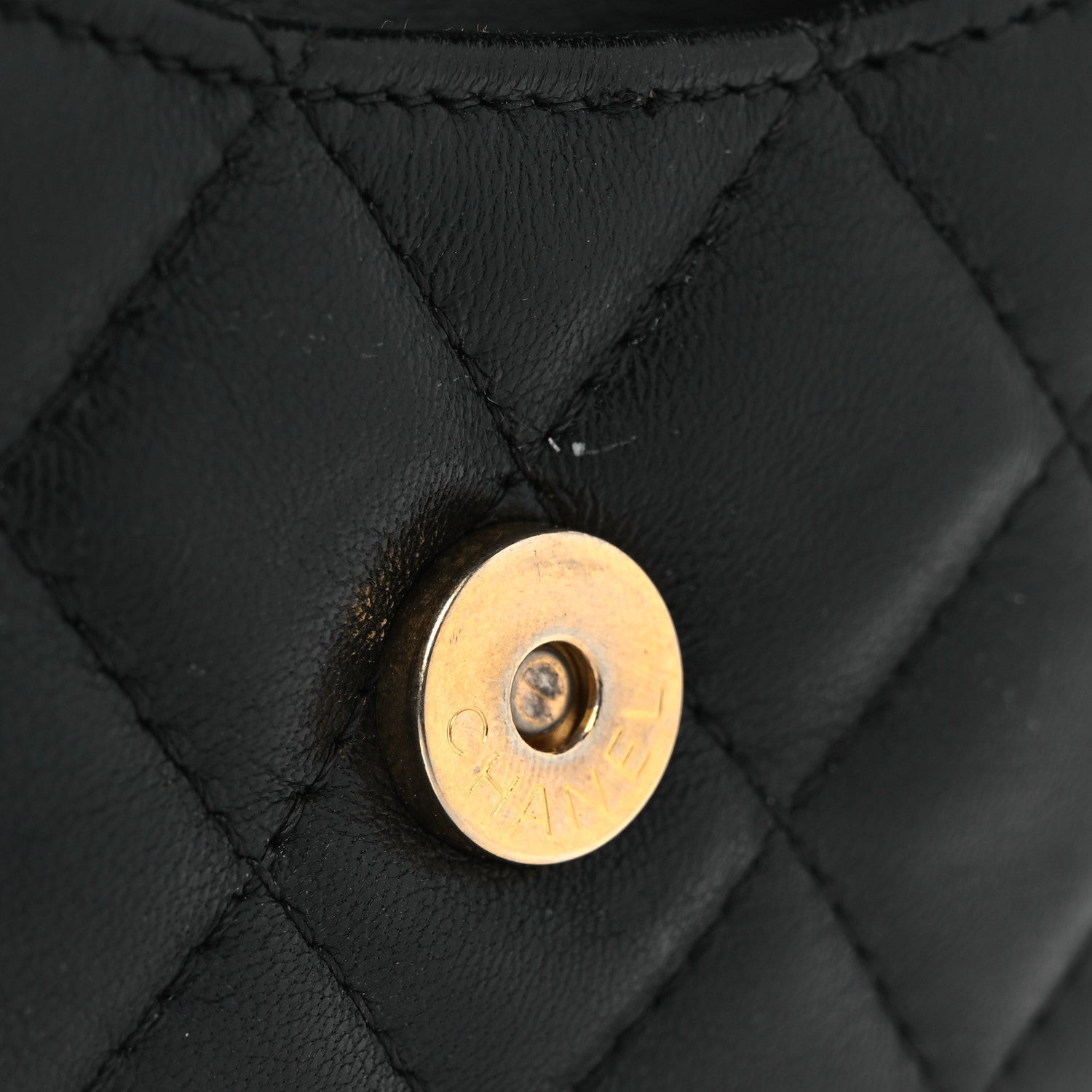 Lambskin Quilted Flap Chain Belt Bag Black