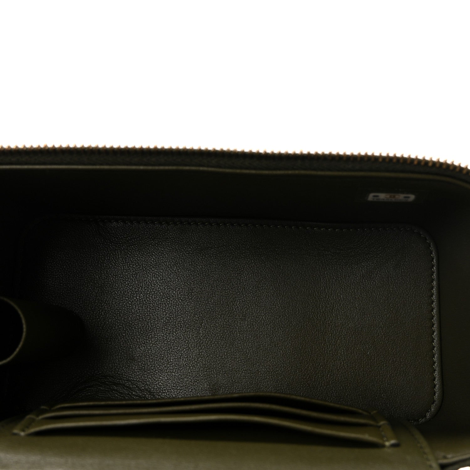 Lambskin Quilted Small Pillow Crush Vanity Case With Chain Green