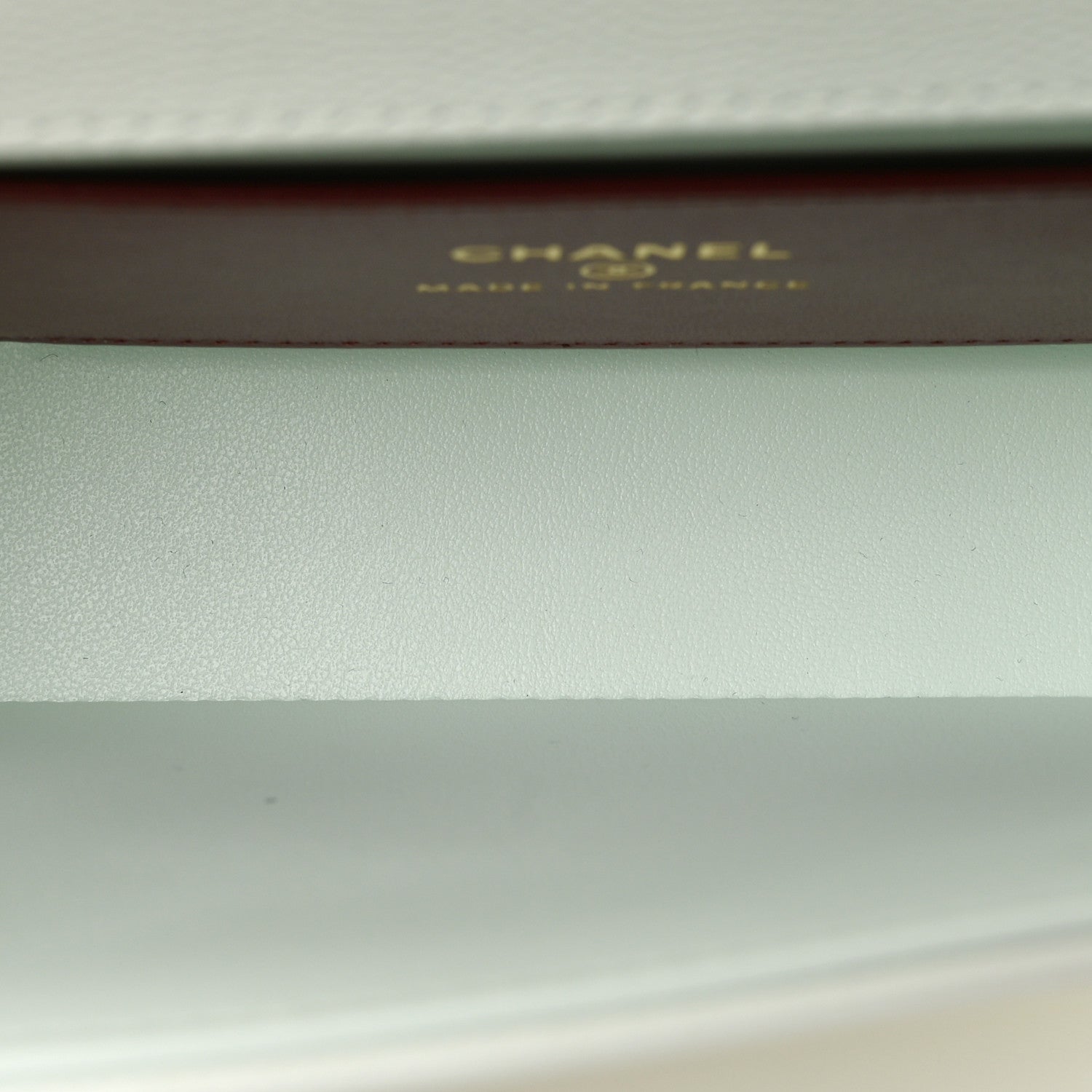 Shiny Caviar Mini Preppy Coco Shoulder Bag Light Blue
