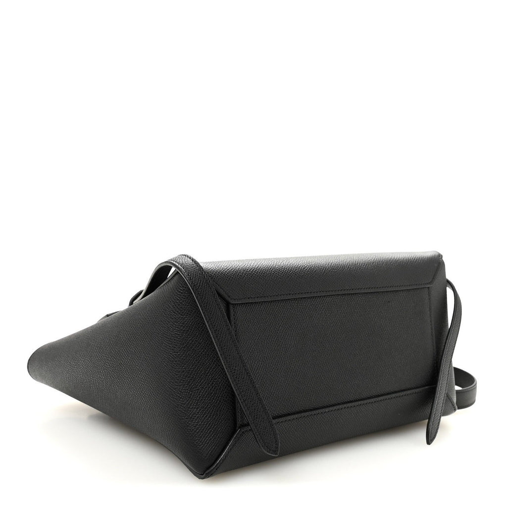 Grained Calfskin Mini Belt Bag Black