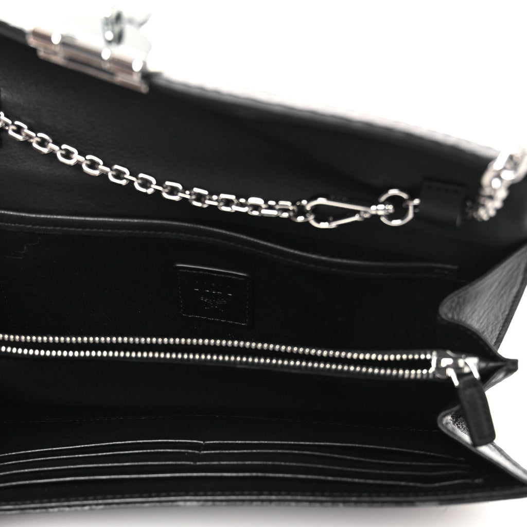 Visetos Medium Patricia Wallet On Chain Black