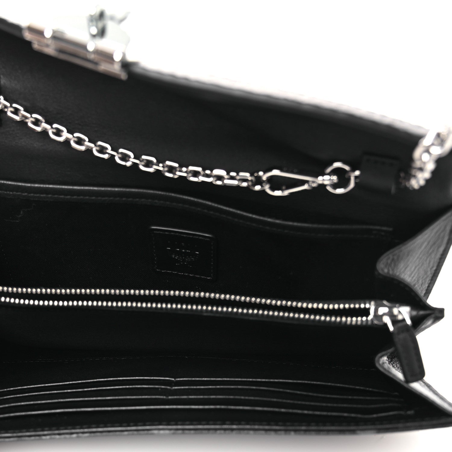 Visetos Medium Patricia Wallet On Chain Black