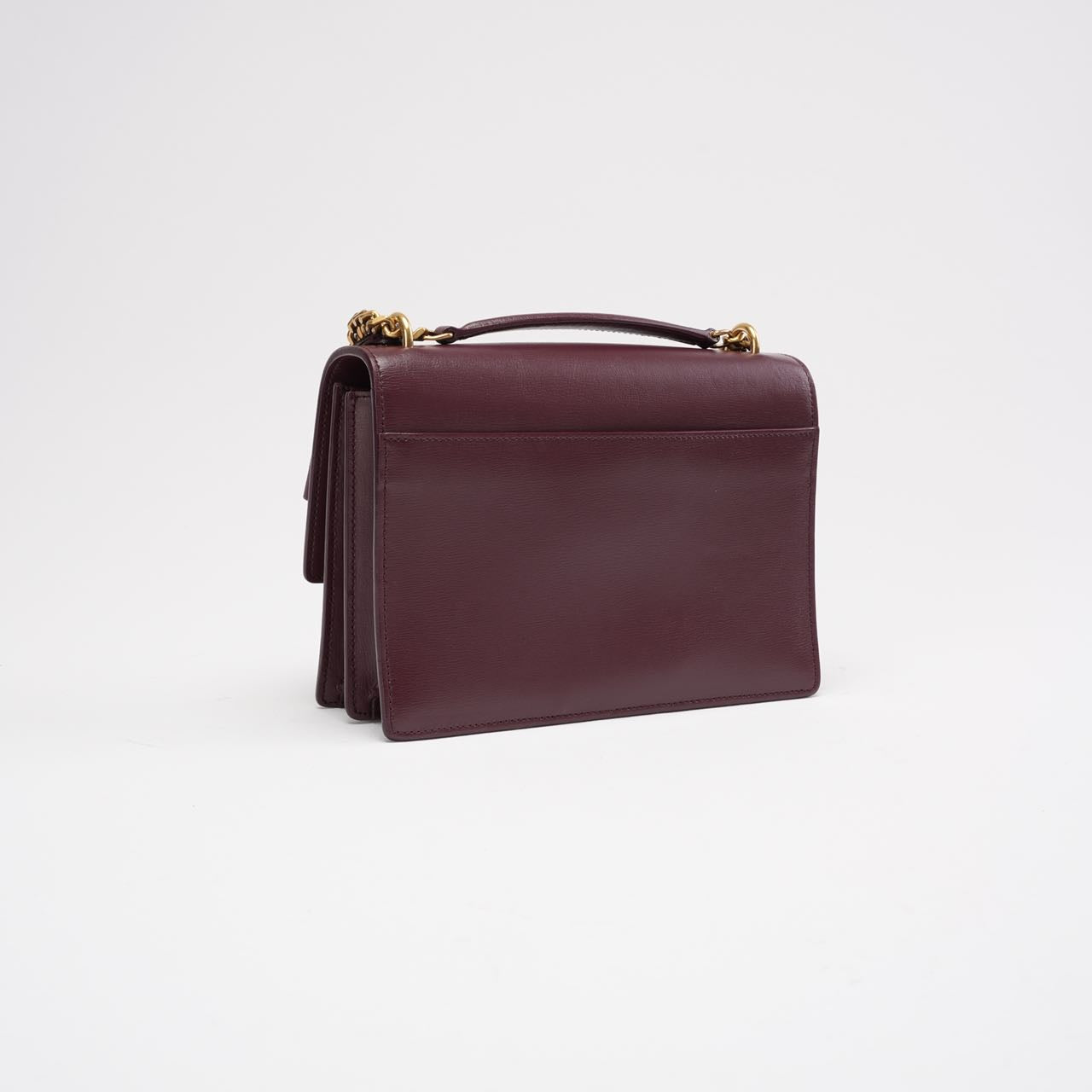 Saint Laurent Burgundy Calfskin Medium Monogram Sunset 2018