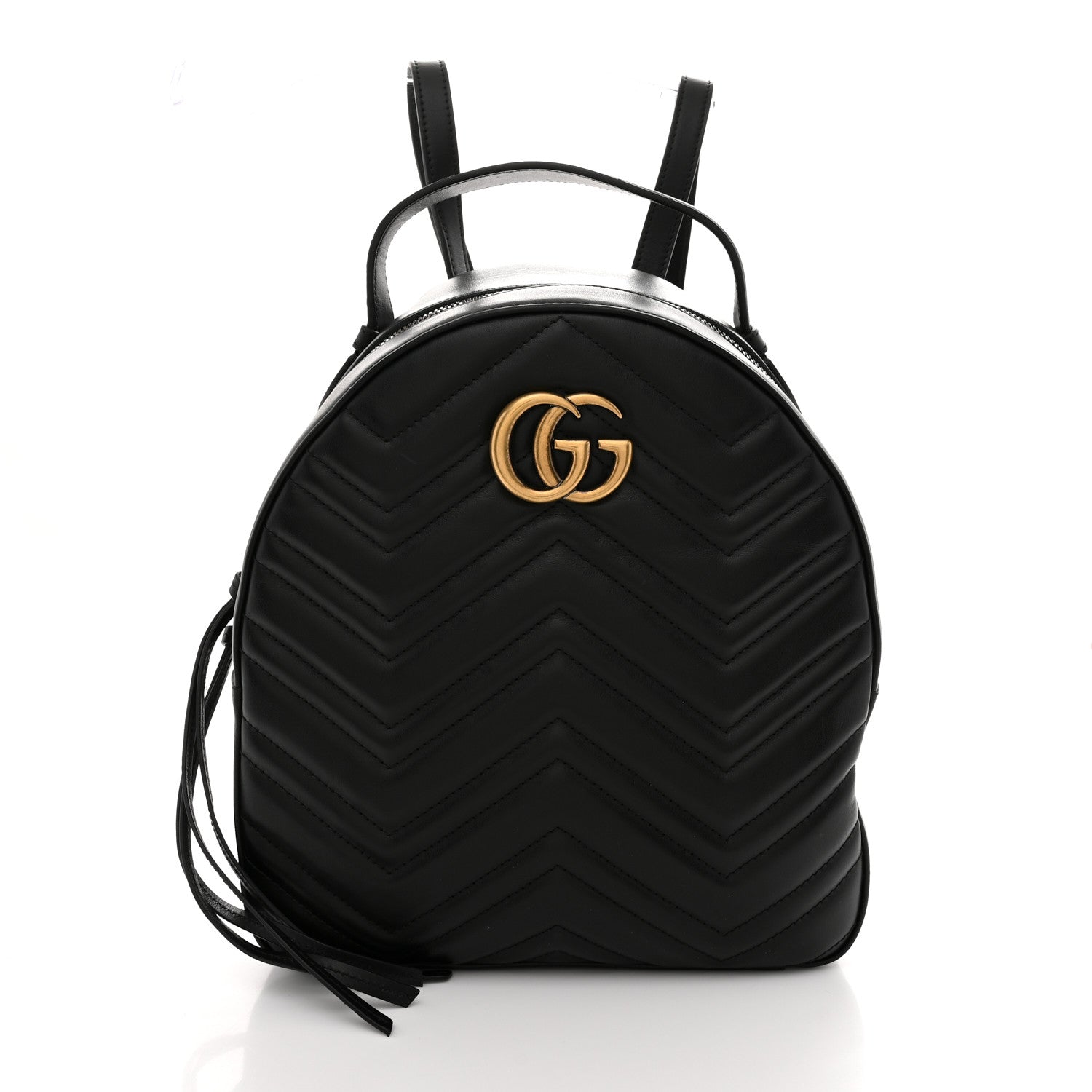 Calfskin Matelasse GG Marmont Dome Backpack Black