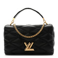 Lambskin Malletage Top Handle GO-14 GM Black