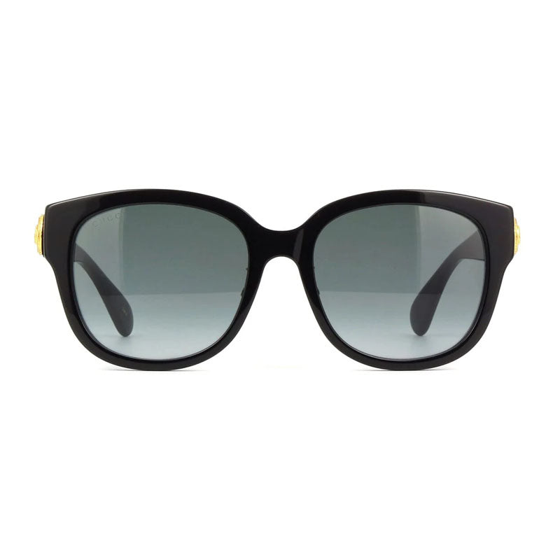 Gucci Sunglasses Round Full Rim, Black Frame and Grey Lens GG1409SK001
