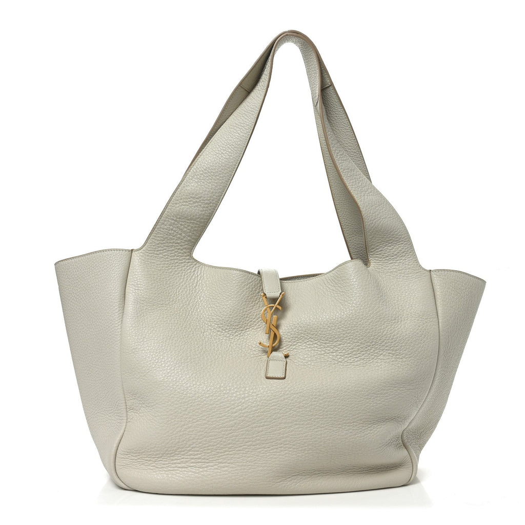 Grained Deerskin Bea Tote Blanc Vintage
