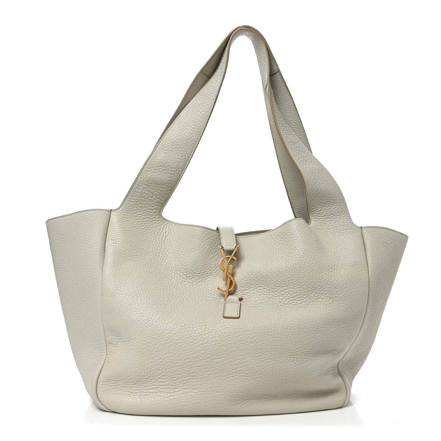 Grained Deerskin Bea Tote Blanc Vintage