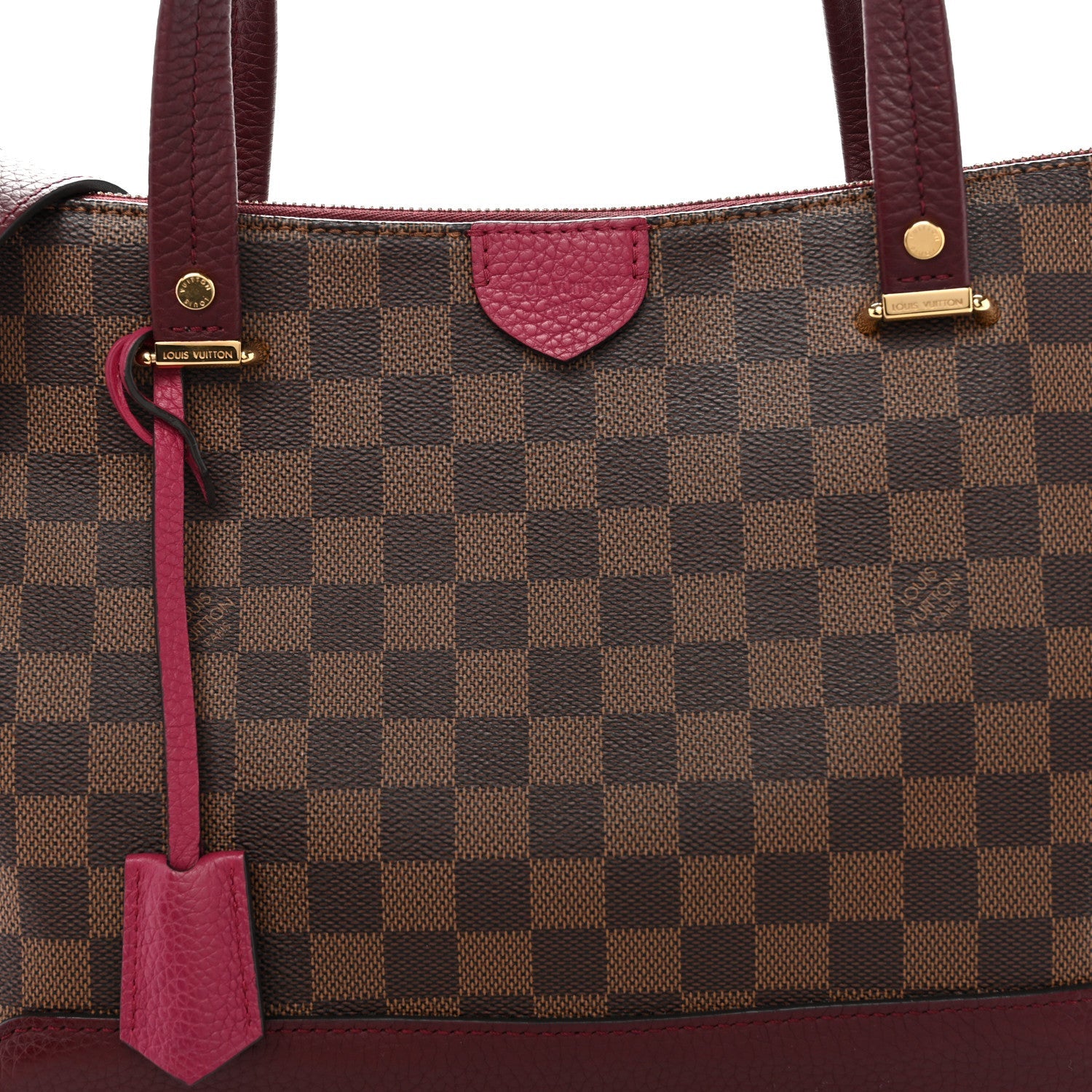 Damier Ebene Cuir Taurillon Hyde Park Fuchsia