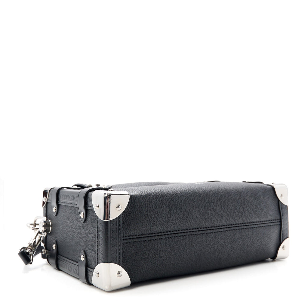 Grained Calfskin Side Trunk MM Black