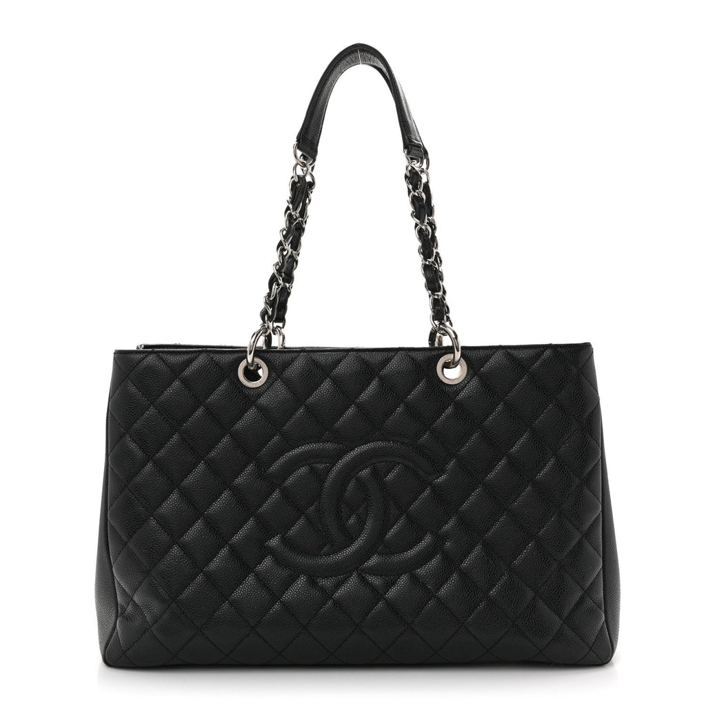 Caviar Quilted XL Grand Shopping Tote GST Black