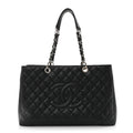 Caviar Quilted XL Grand Shopping Tote GST Black