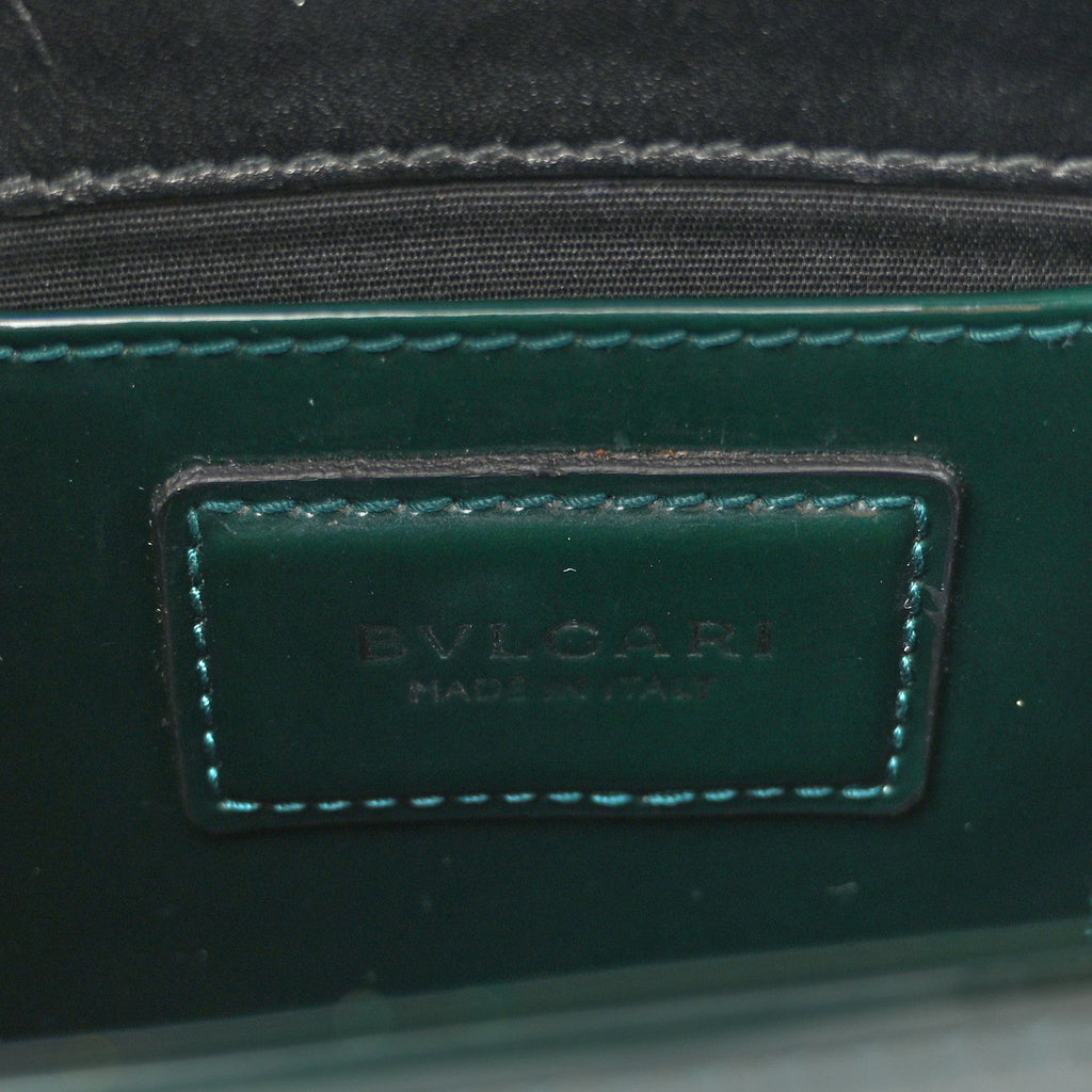 Metallic Serpenti Forever Small Shoulder Bag Green