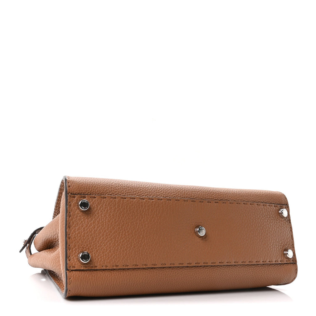 Cuoio Romano Selleria Bi-Color Medium Peekaboo Iconic Satchel Mou Deserto