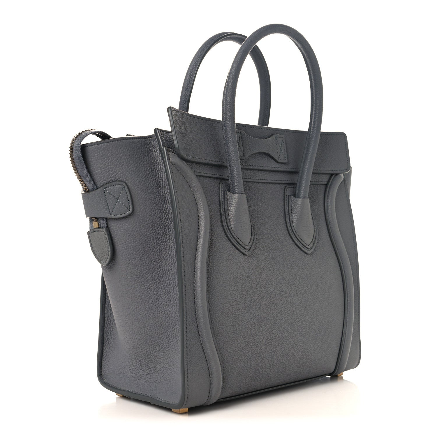 Baby Drummed Calfskin Micro Luggage Kohl