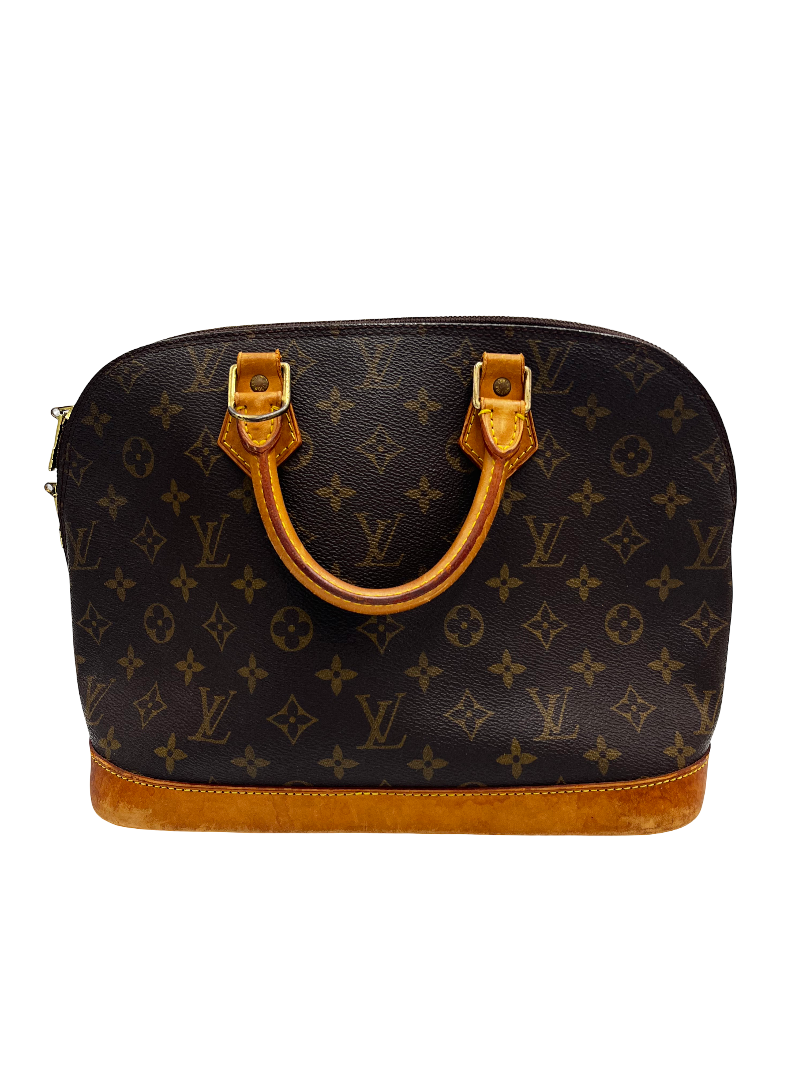 Louis Vuitton Alma Handbag Monogram Canvas Brown Canvas Handbag ( )