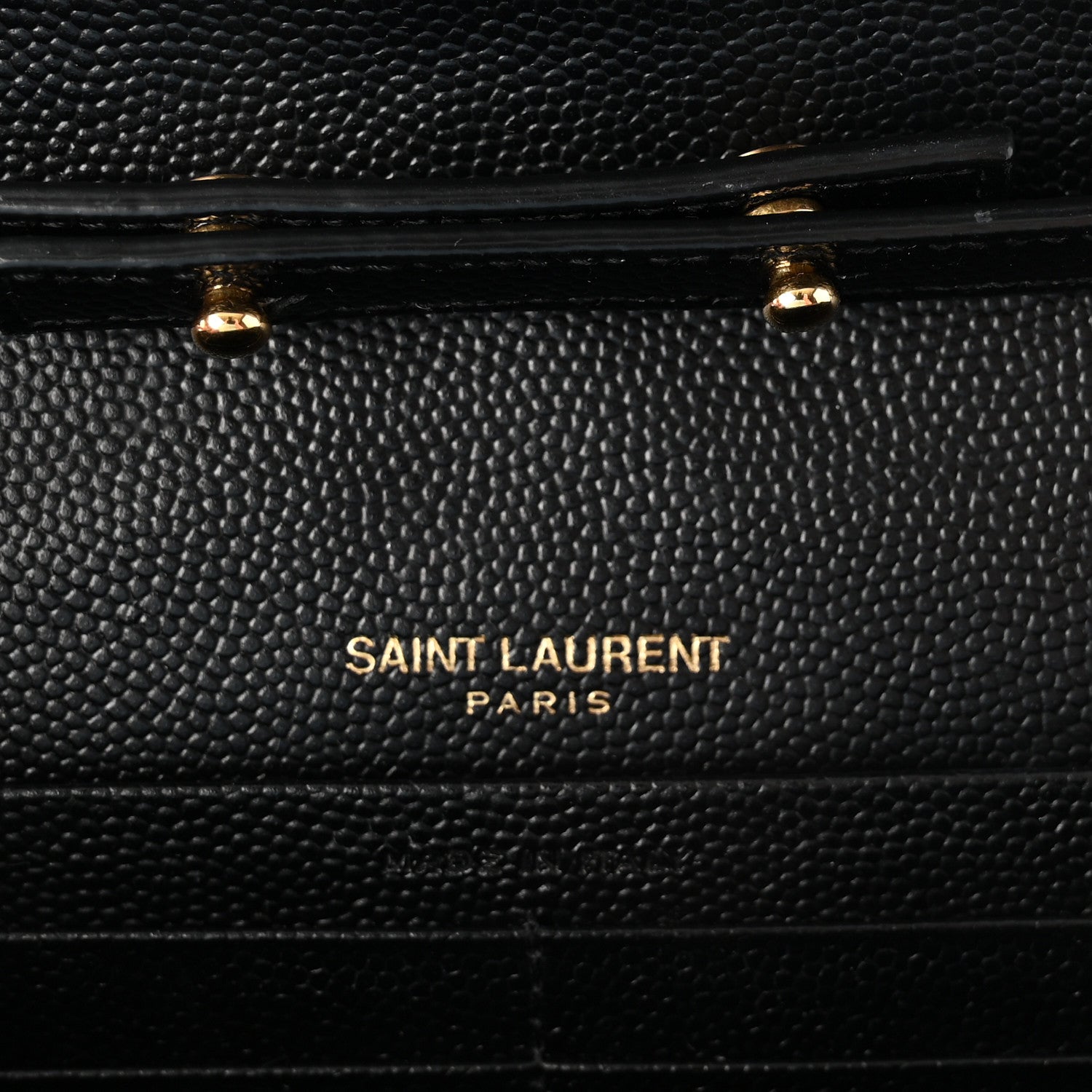 Grain De Poudre Matelasse Chevron Monogram Chain Wallet Black