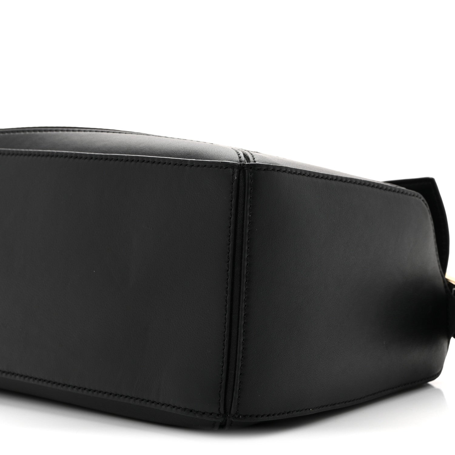 Calfskin Small Woven Puzzle Bag Black