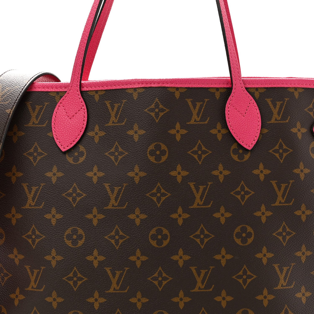 Monogram Inside Out Neverfull Bandouliere MM Rose Pondichery