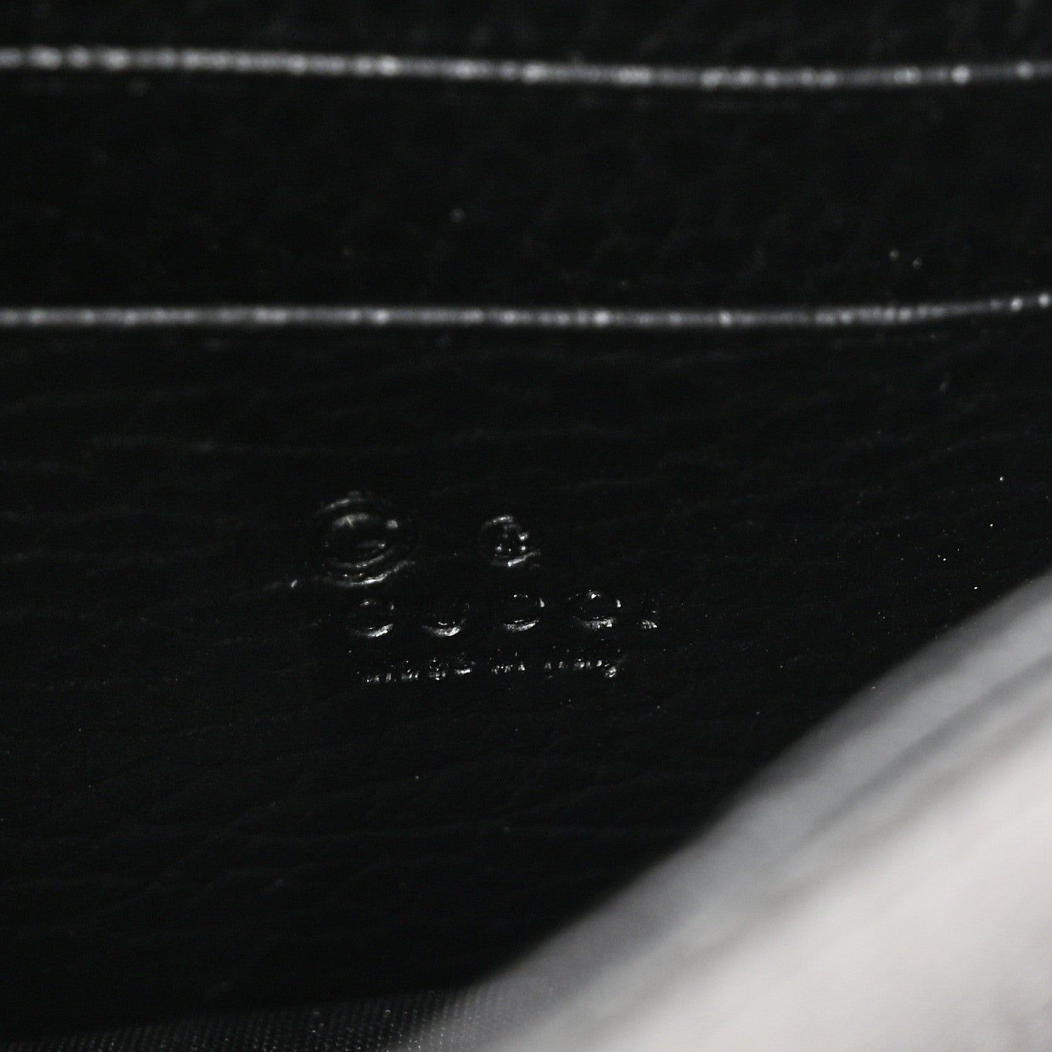 Dollar Calfskin Interlocking G Chain Wallet Black