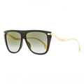 Jimmy Choo Sunglasses Aviator Full Rim, Black/Gold Frame and Grey Gradient Lens SUVI/S807FQ