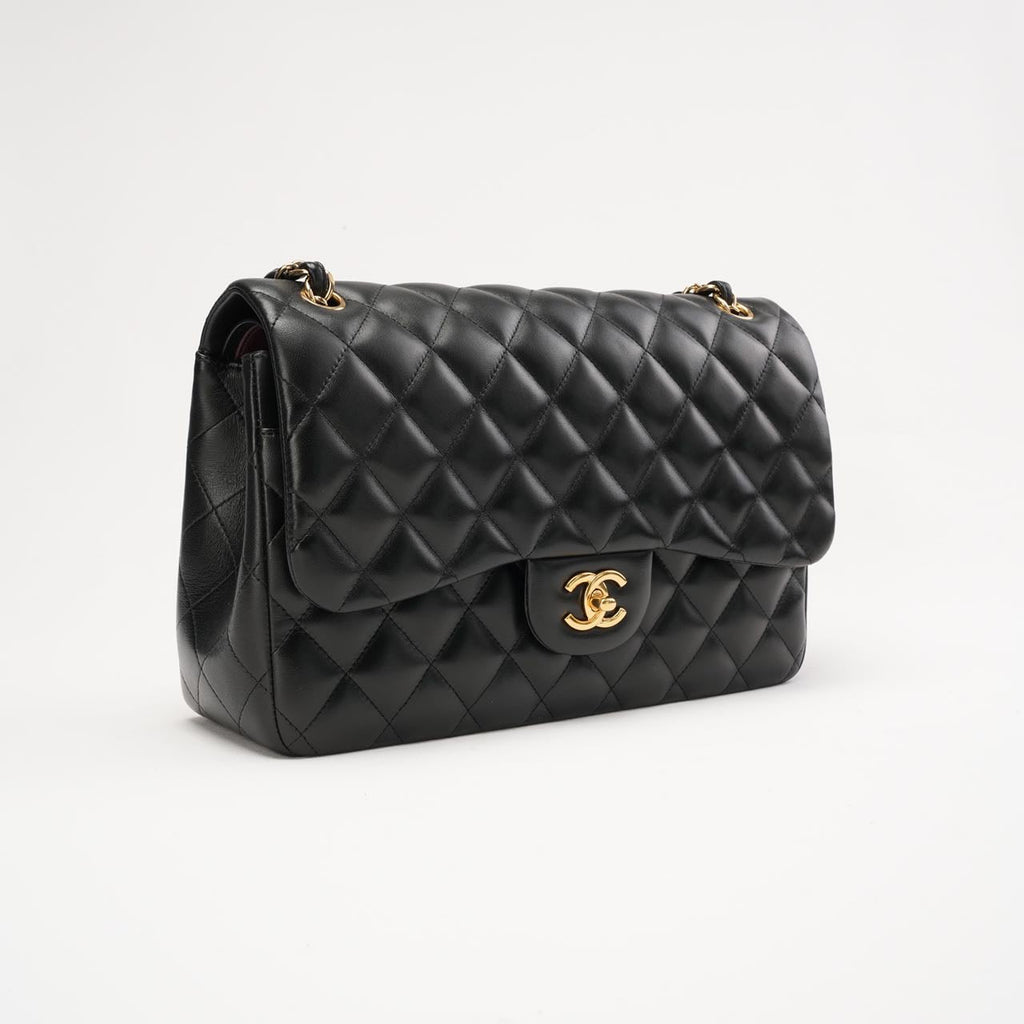 Chanel Classic Jumbo Double Flap Lamb Black 2014
