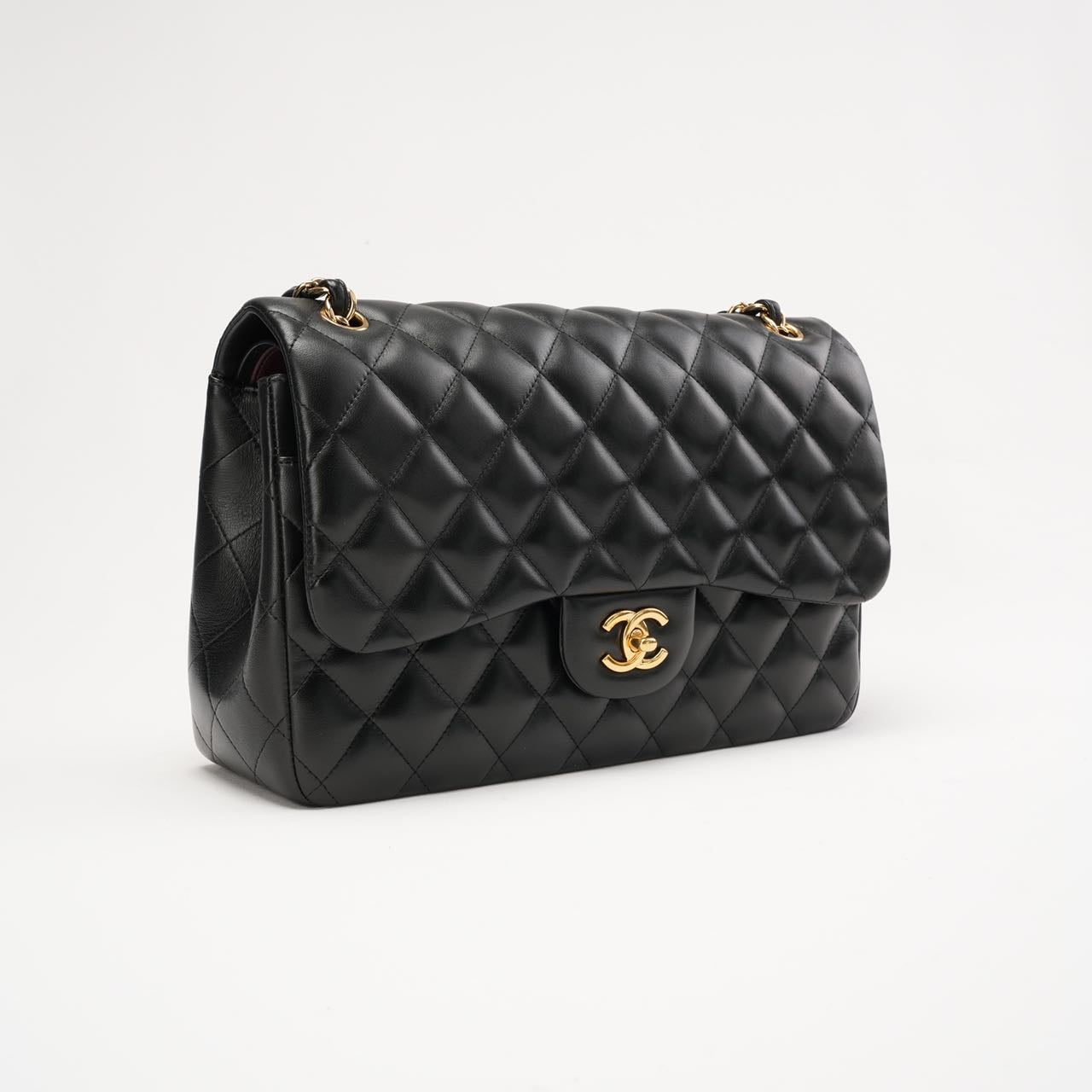 Chanel Classic Jumbo Double Flap Lamb Black 2014