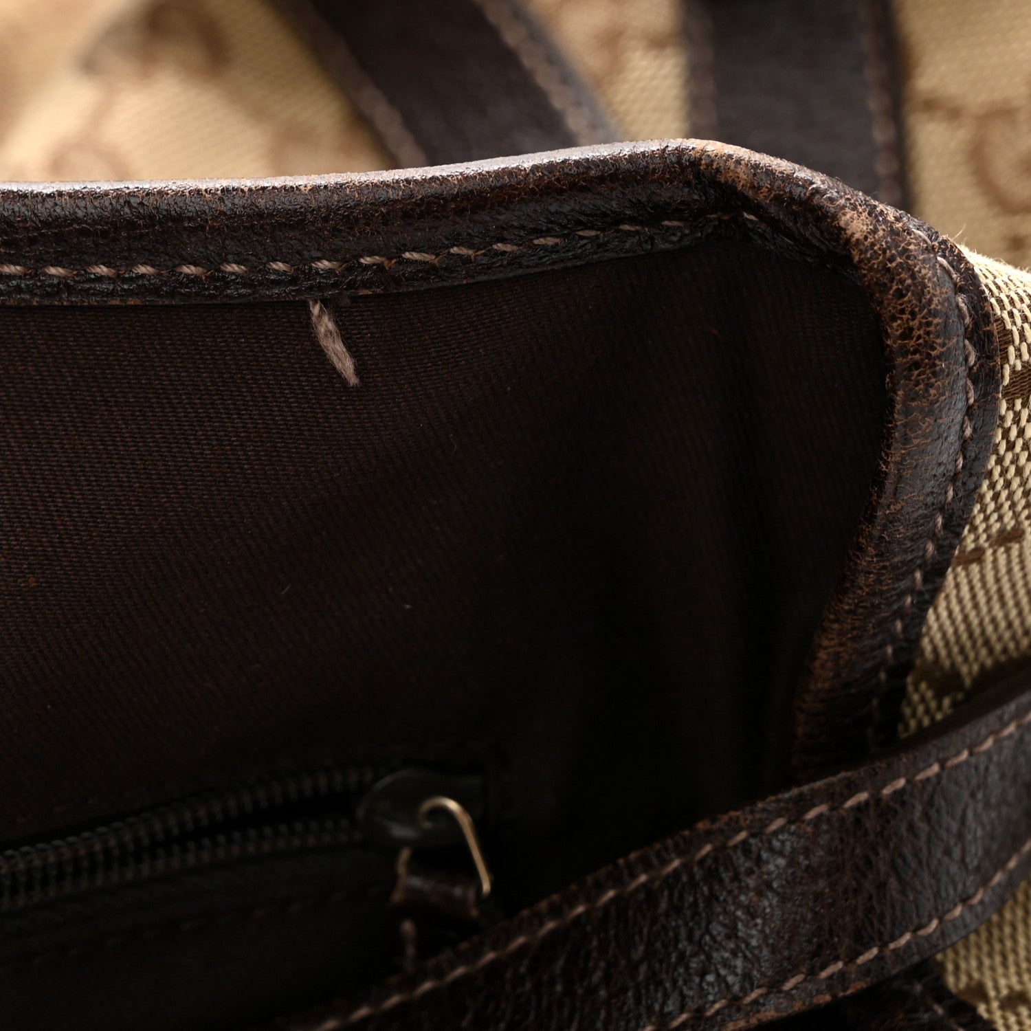 Monogram Medium Abbey Shoulder Bag Dark Brown