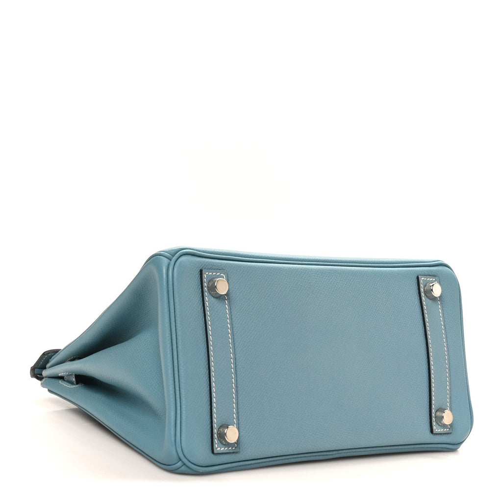 Epsom Birkin 25 Bleu Jean