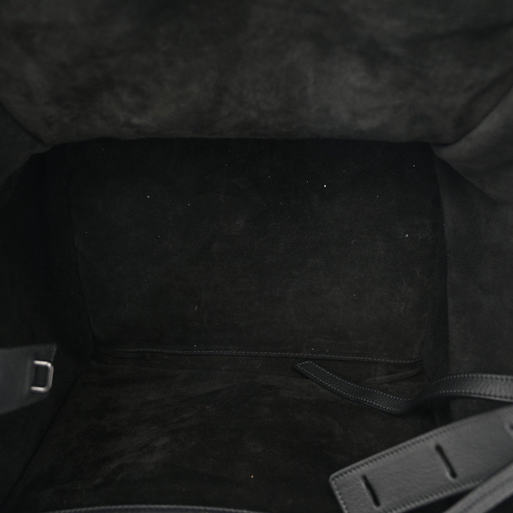 Grained Calfskin Medium Phantom Luggage Black