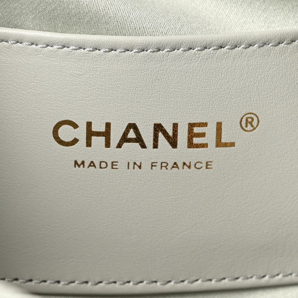 Caviar Quilted Small Chanel 25 Handbag Light Green
