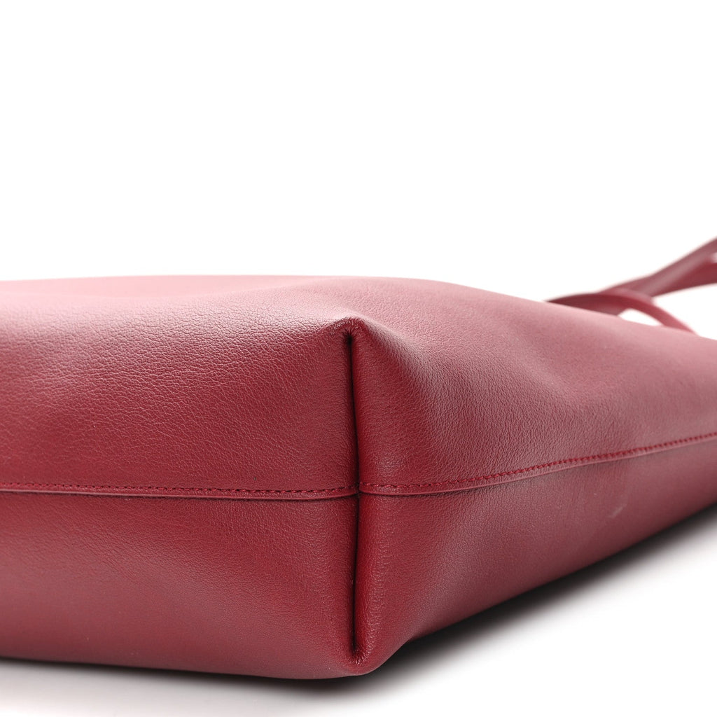 Calfskin Medium Shopping Tote Bordeaux