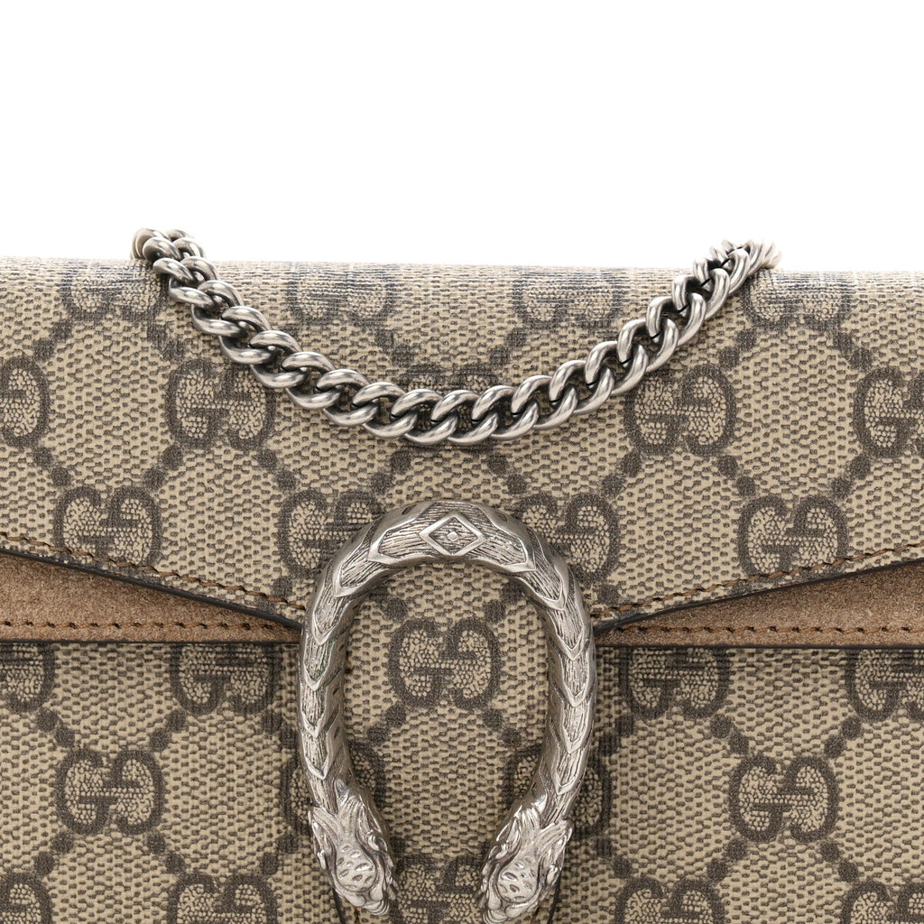 GG Supreme Monogram Super Mini Dionysus Shoulder Bag Taupe