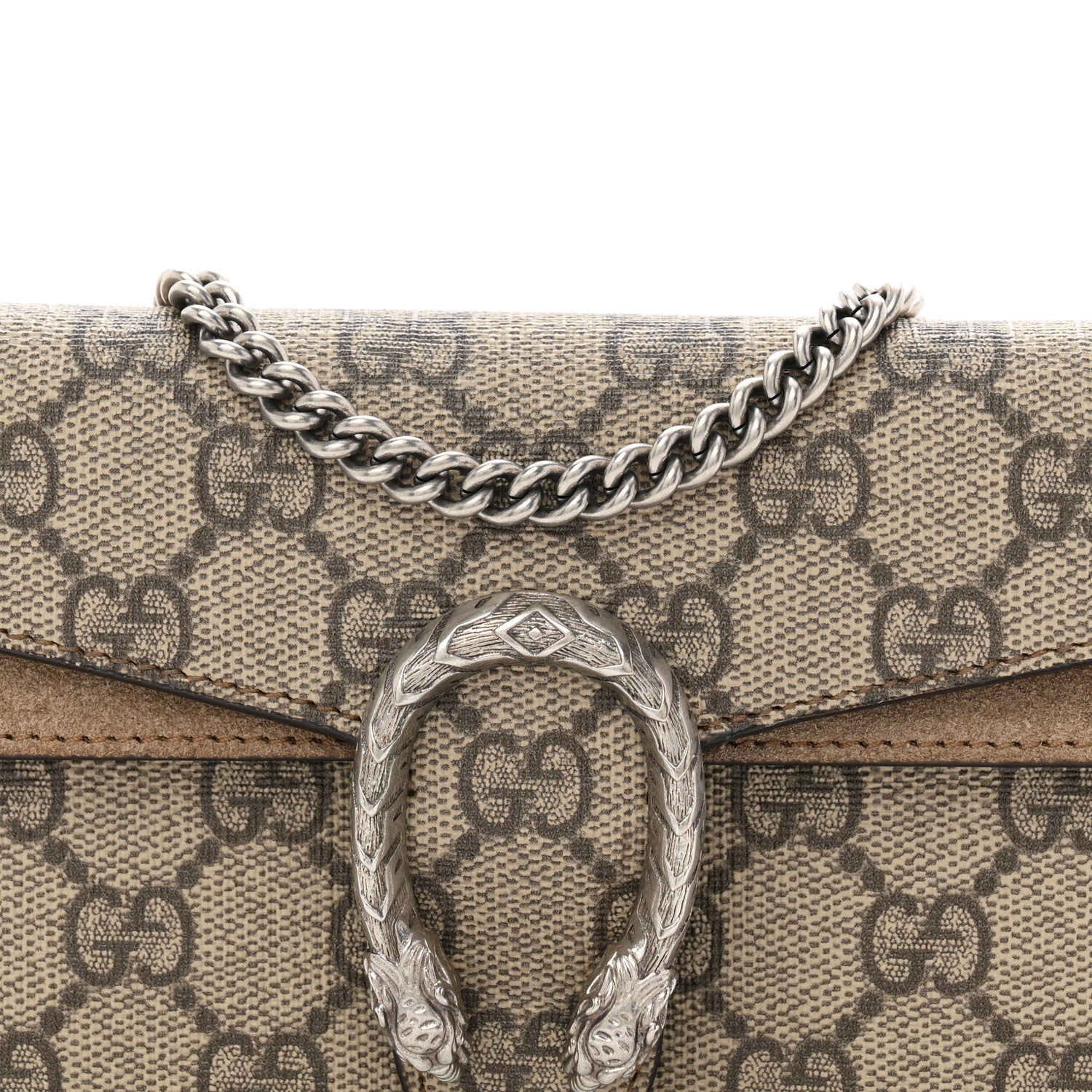 GG Supreme Monogram Super Mini Dionysus Shoulder Bag Taupe