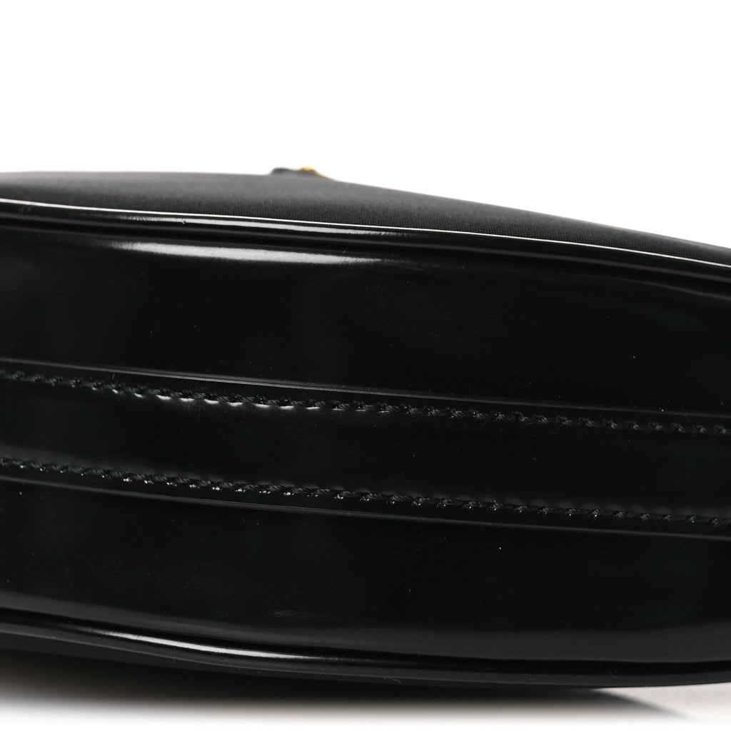 Re-Nylon Spazzolato Mini Arque Shoulder Bag Black