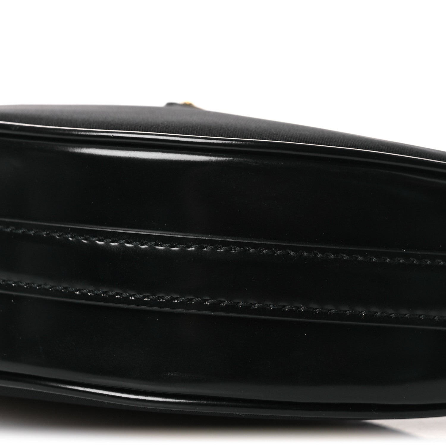 Re-Nylon Spazzolato Mini Arque Shoulder Bag Black